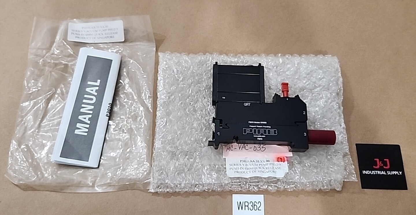 *NEW* PIAB P3010.AA.10.XX.00 Compact Vacuum Pump 6mm Push-In + Warranty!