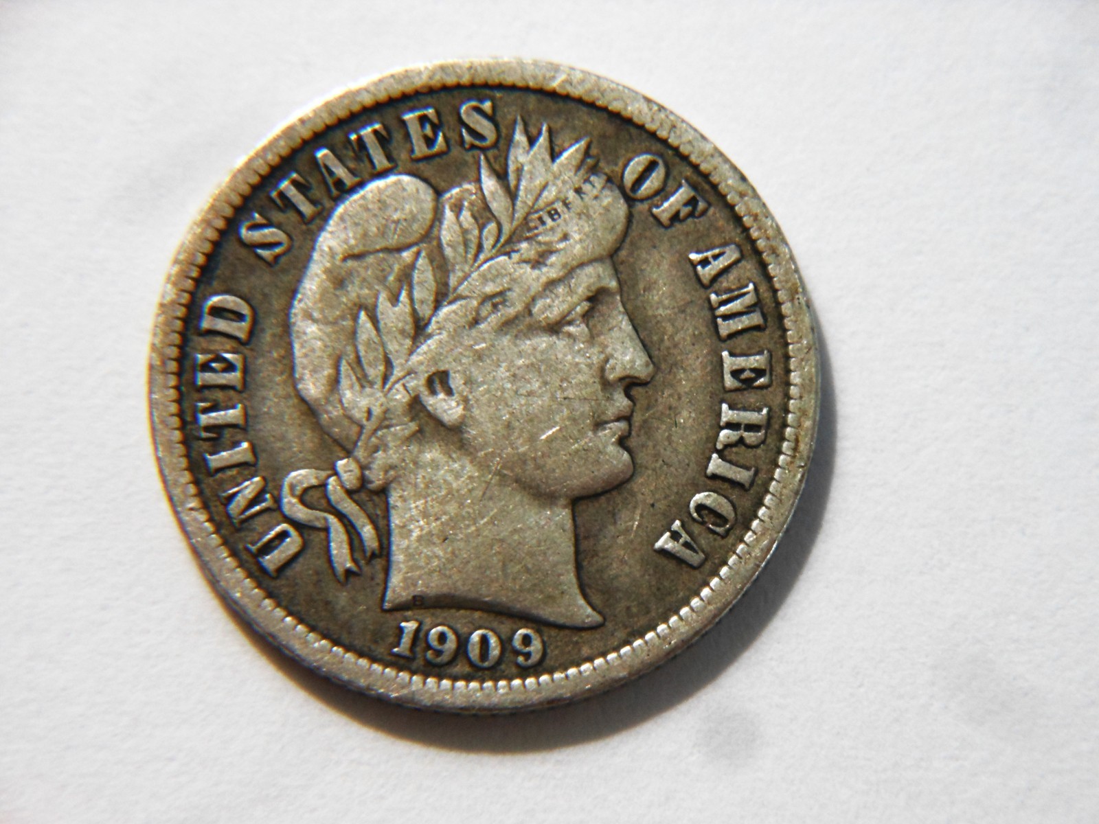 1909-P VF+ Silver Barber Dime,  Nice *Better Grade* Coin for any collection