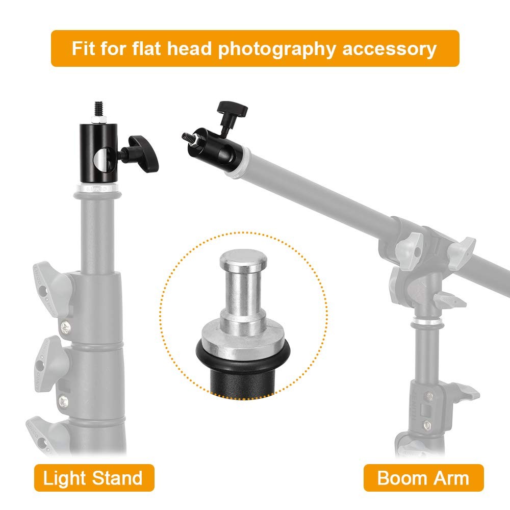 2 PCS Rapid Adapter Convert 1/4 Inch Screw Thread Photography Light Stand