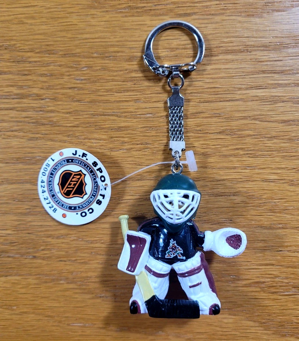Phoenix Coyotes Keychain Resin Vintage Lil' Sports Brat Goalie Arizona Key Ring