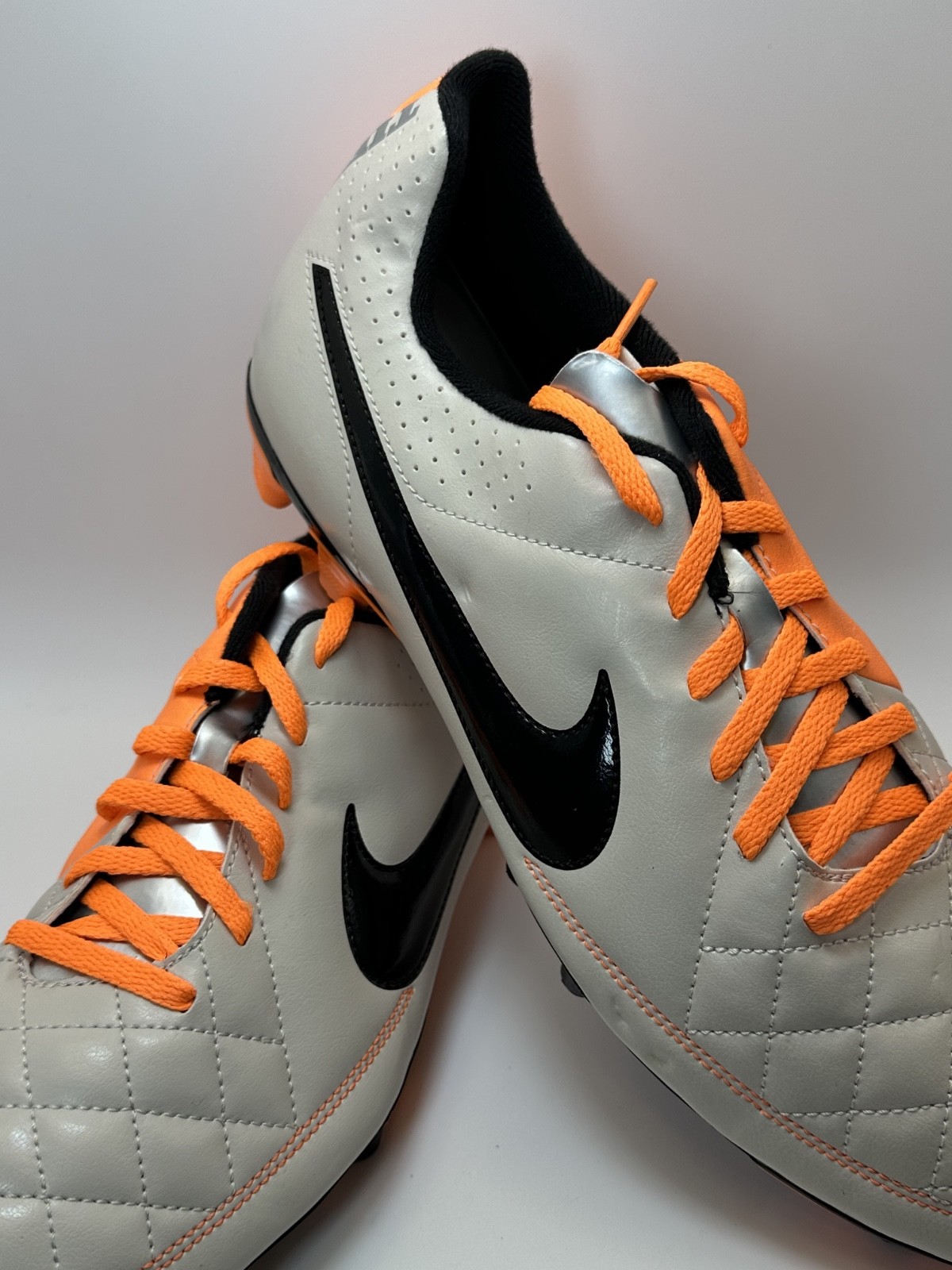 Size 11 Nike Tiempo Rio II FG Soccer Cleats Desert Sand Black Orange 631286-008