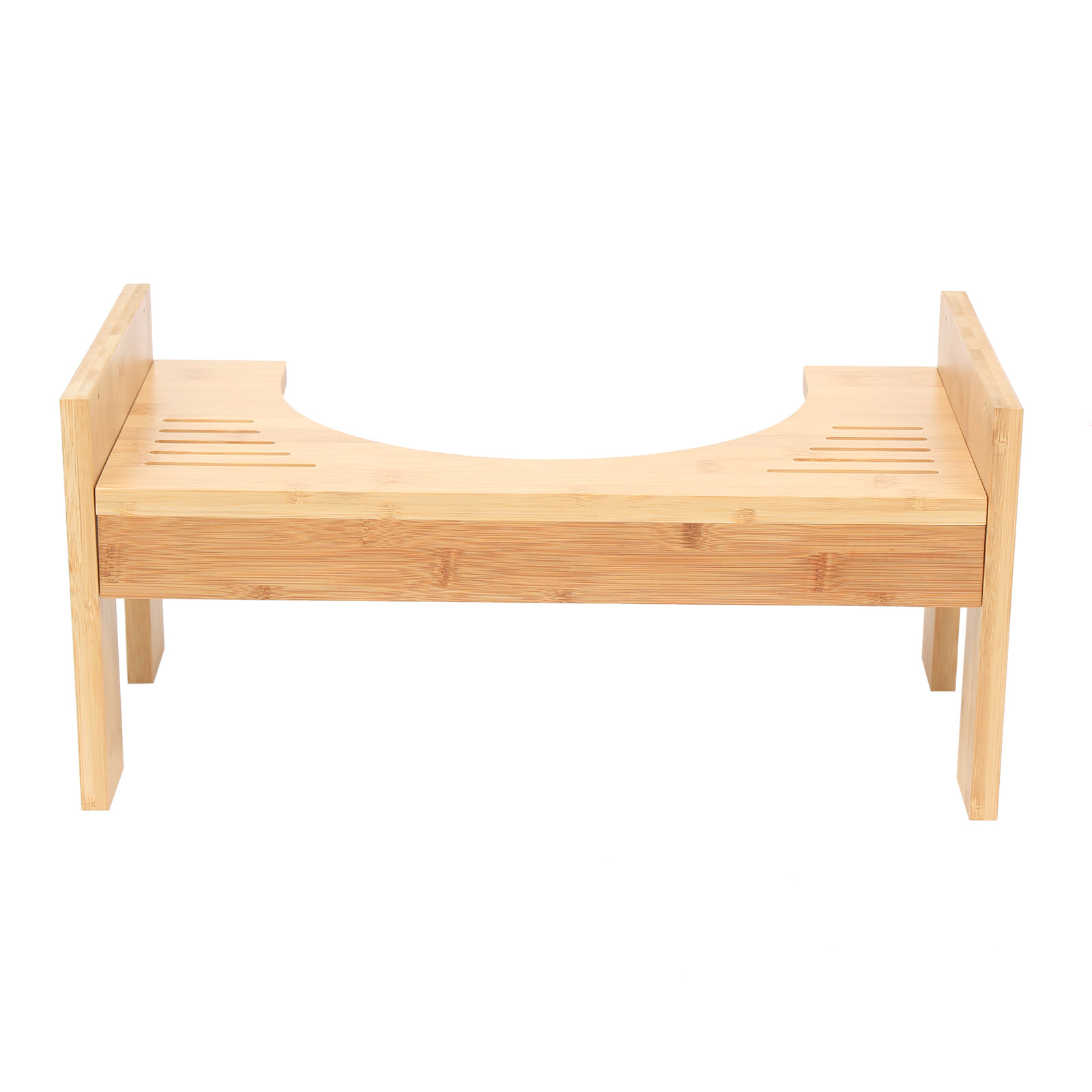 Bamboo Adjustable Toilet Stool, 7-9 Inches Bamboo Potty Stool, Poop Stool