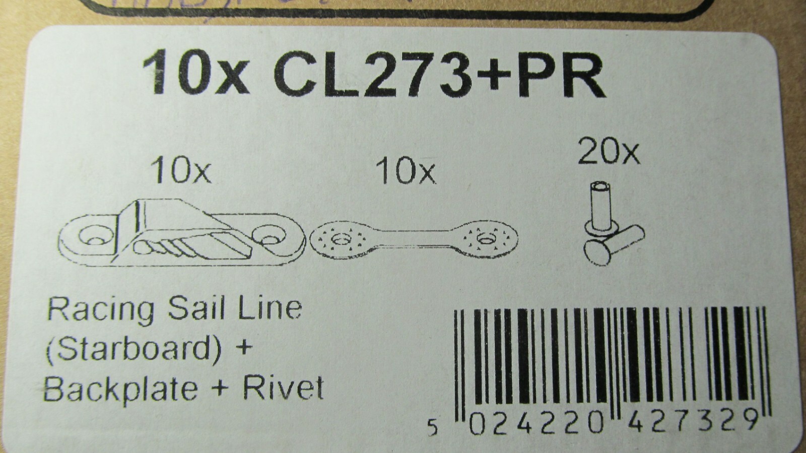 10-PACK NEW CLAMCLEAT CL273 SAILBOAT RACING SAIL LINE CAM CLEATS STARBOARD
