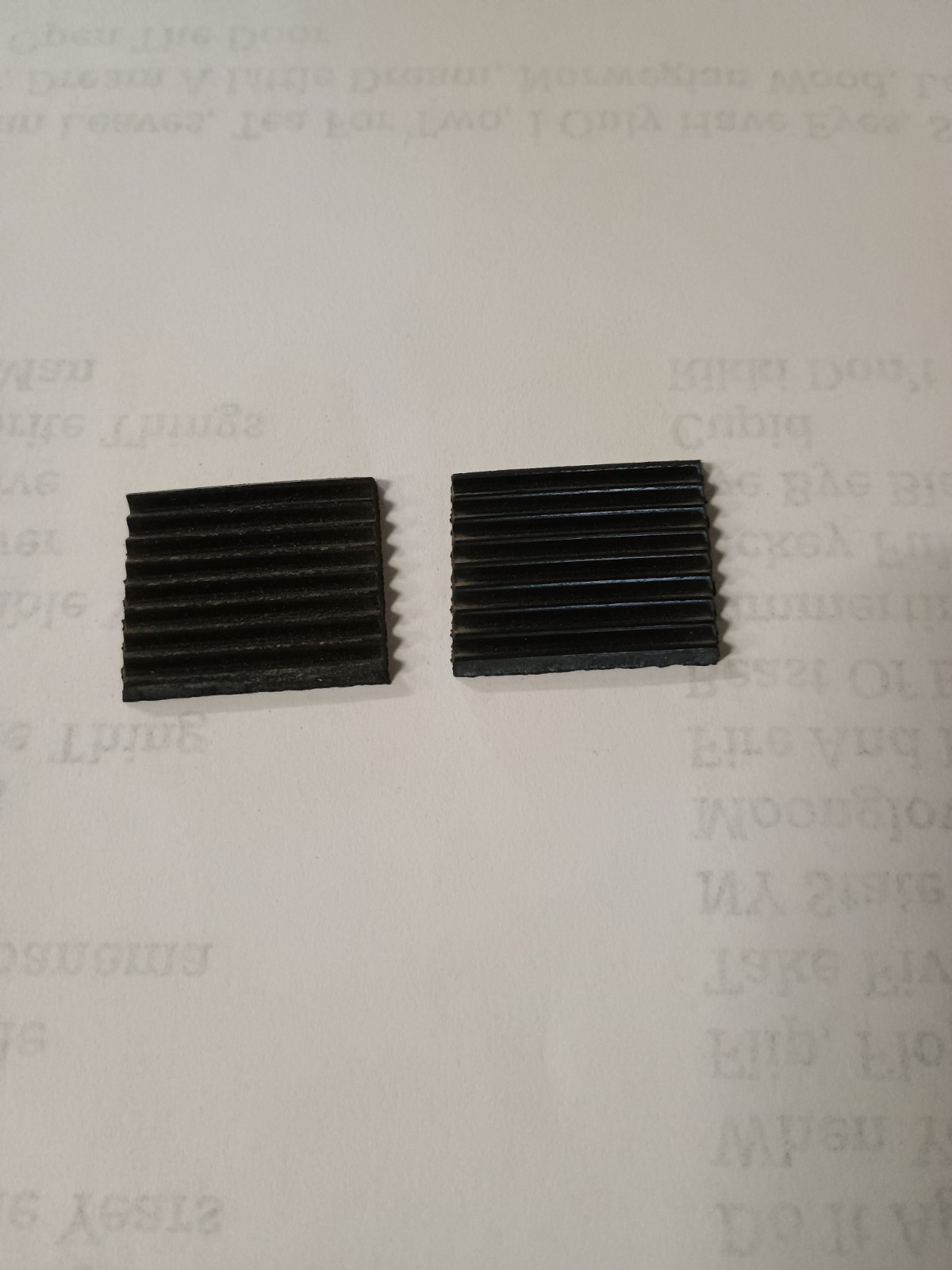 (2) VINTAGE LUDWIG GHOST BASS DRUM PEDAL RUBBER PADS-BASS HOOP PROTECTION-MINT!