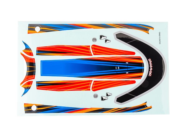 Traxxas 1/10 Disruptor Boat * Hatch Decal Set, Orange * 10699-ORNG