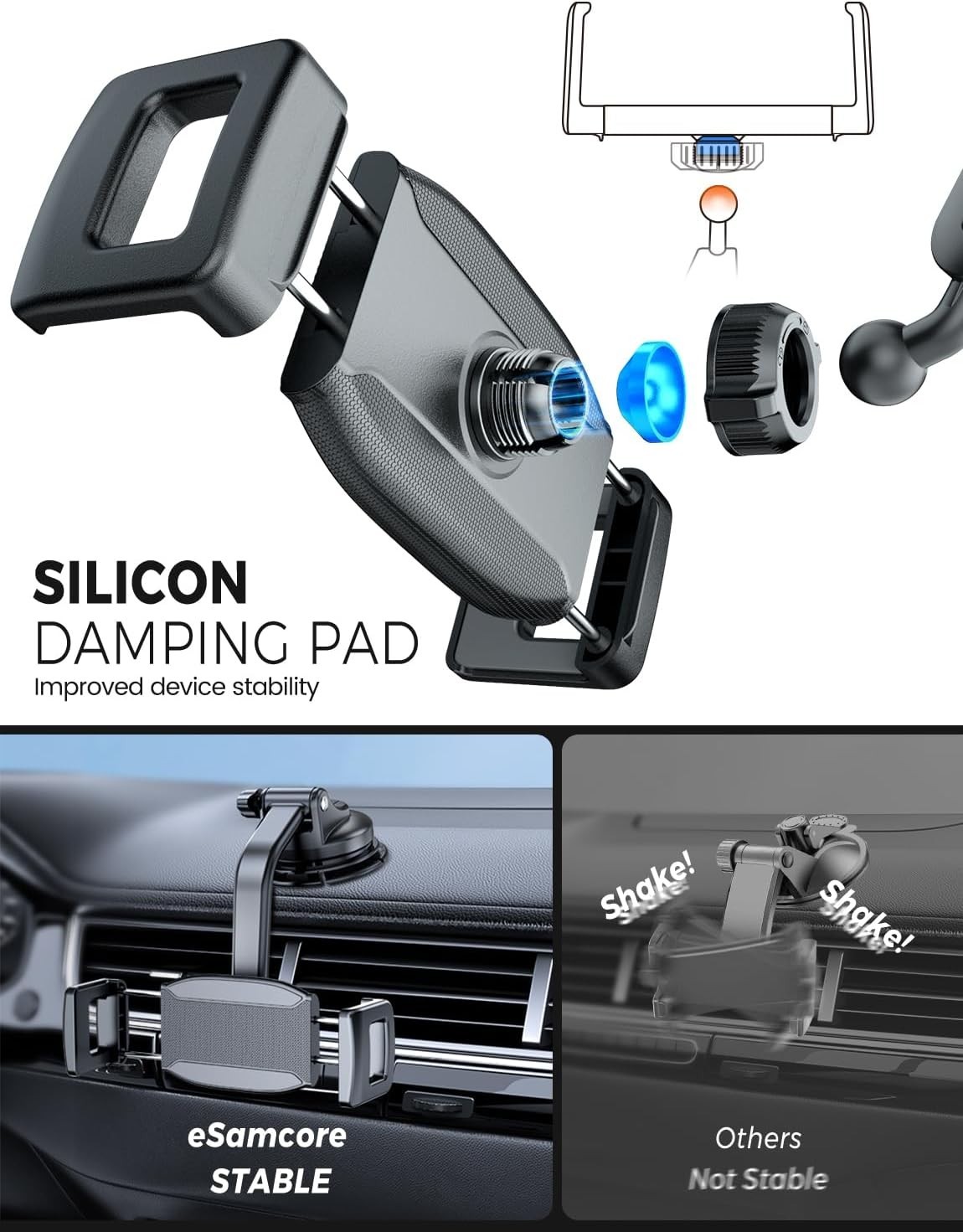 Versatile Tablet Clamp with 360° Rotation for Complete Viewing Flexibility