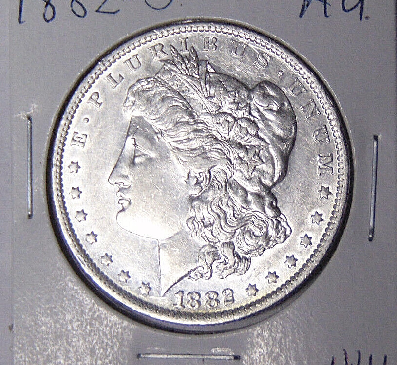 AU 1882-O Morgan Silver Dollar Cleaned About Uncirculated New Orleans (11.624)