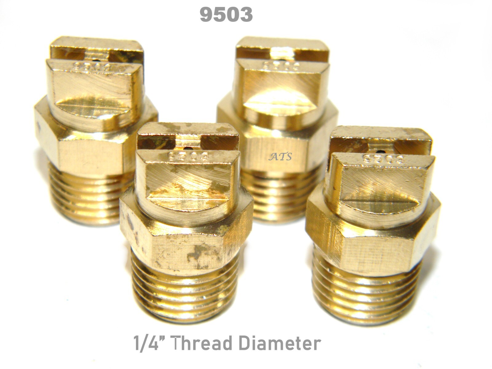 Carpet Cleaning - Wand Brass V-Jets 9503 - Threaded 1/4" Diameter