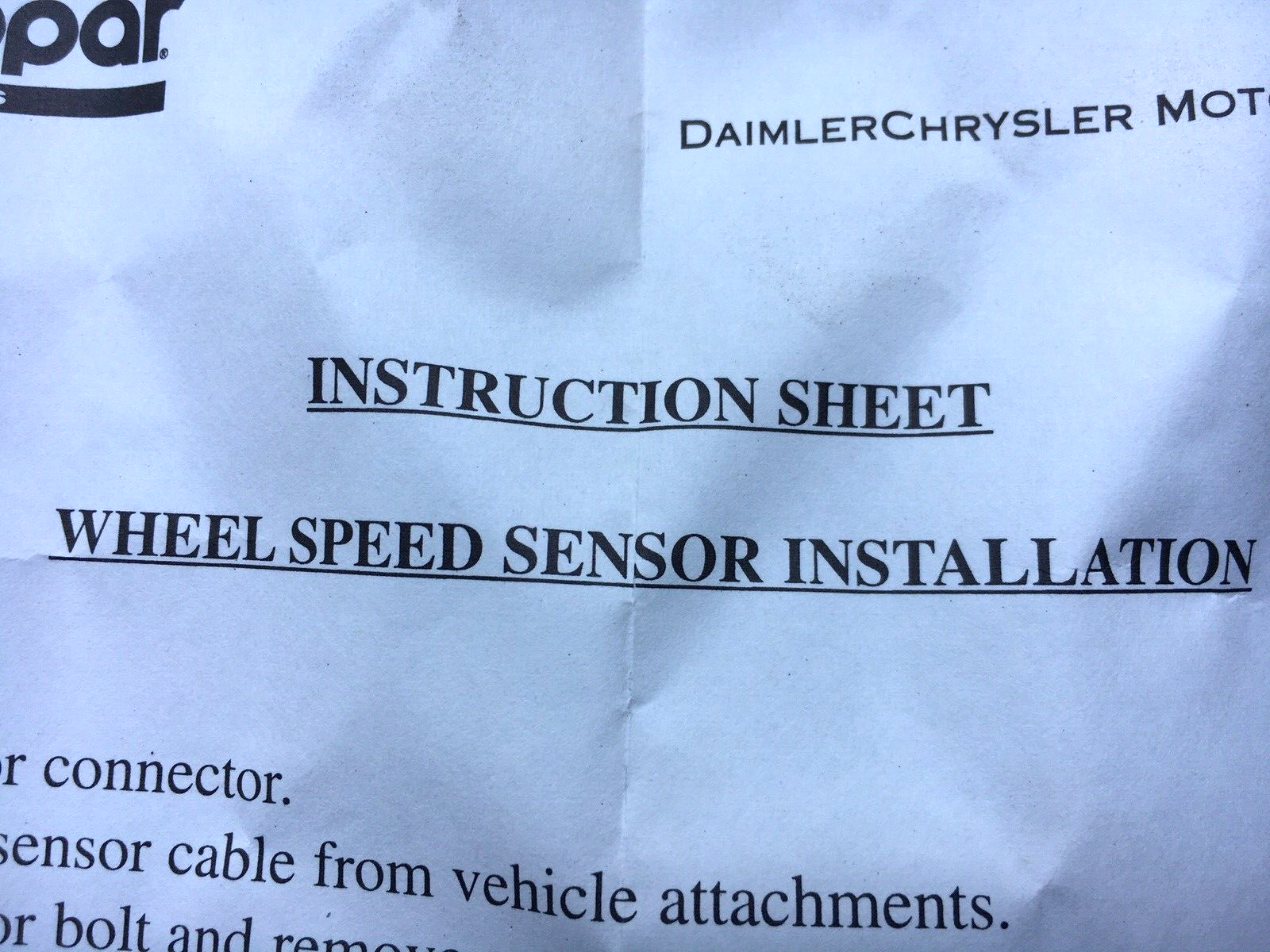 MOPAR DAIMLER CHRYSLER WHEEL SPEED SENSOR 05096051AA