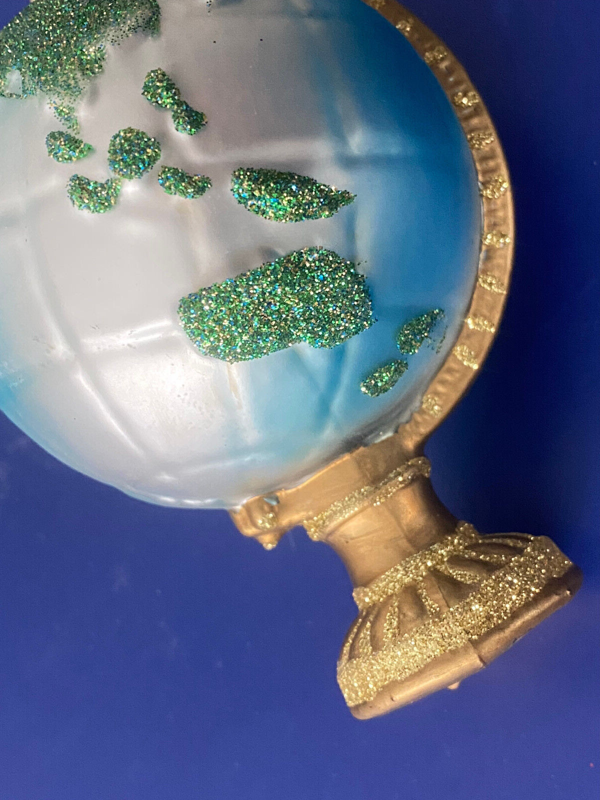 New World Globe Glass Ornament