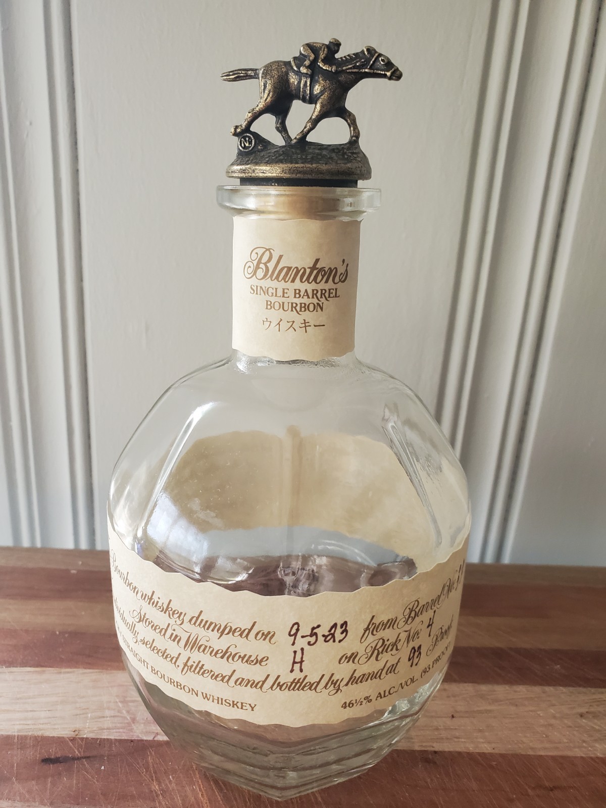 RARE Japanese Blanton’s 750ml Empty Bourbon Bottle Japan🇯🇵