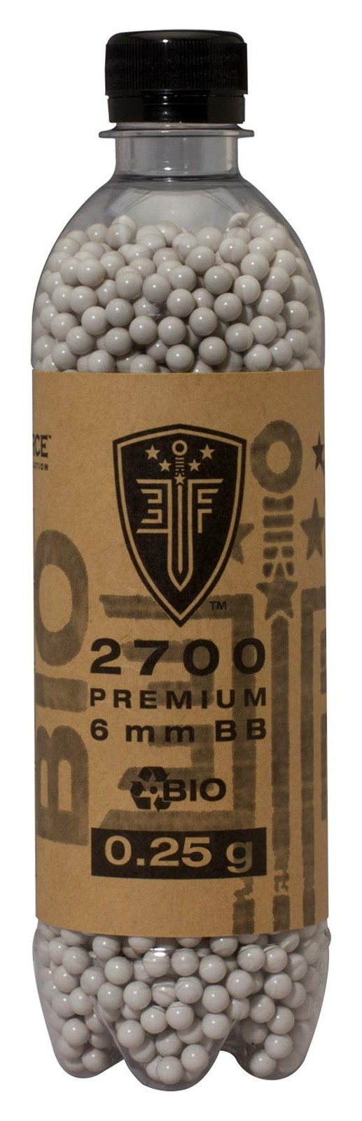 Elite Force Premium Biodegradable 6mm Airsoft BBS Ammo, .25 Gram, Gram