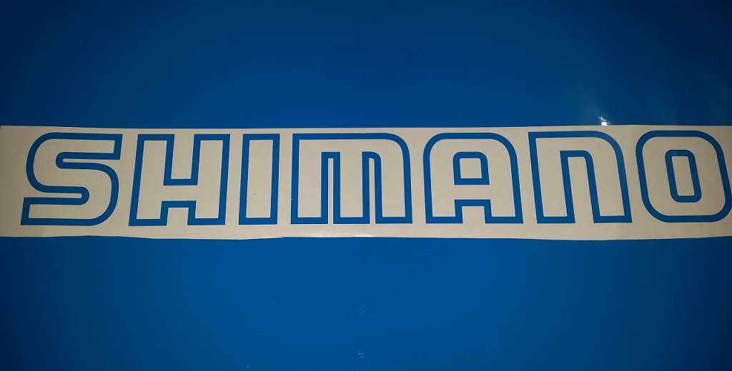 Shimano Outline sticker Blue colour Extra Large 565mm x 78mm