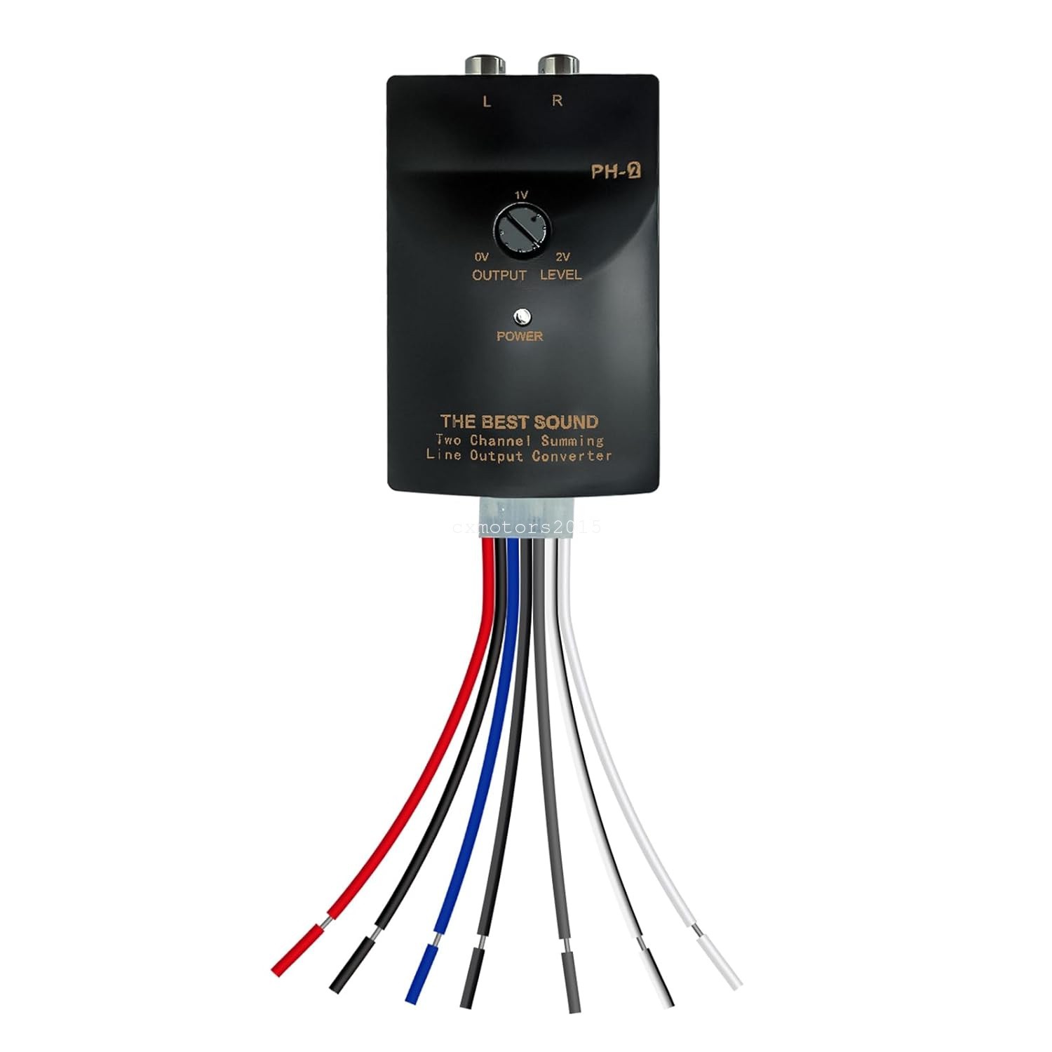 Car Audio Speaker Wire to RCA Line Output Converter for Amplifier Subwoofer 2CH