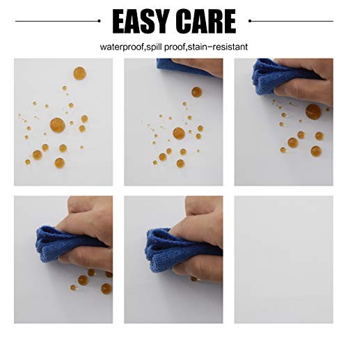 210GSM Round Table Cloth, Water Resistance Microfiber 60" (Round) White