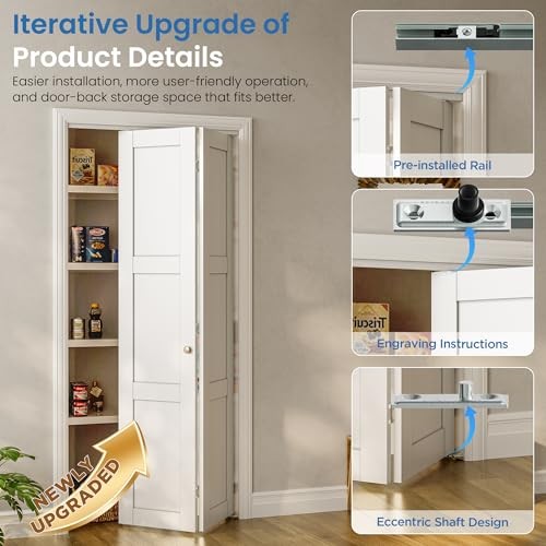 White 2-Panel Folding Closet Doors - 30" x 80" Opening
