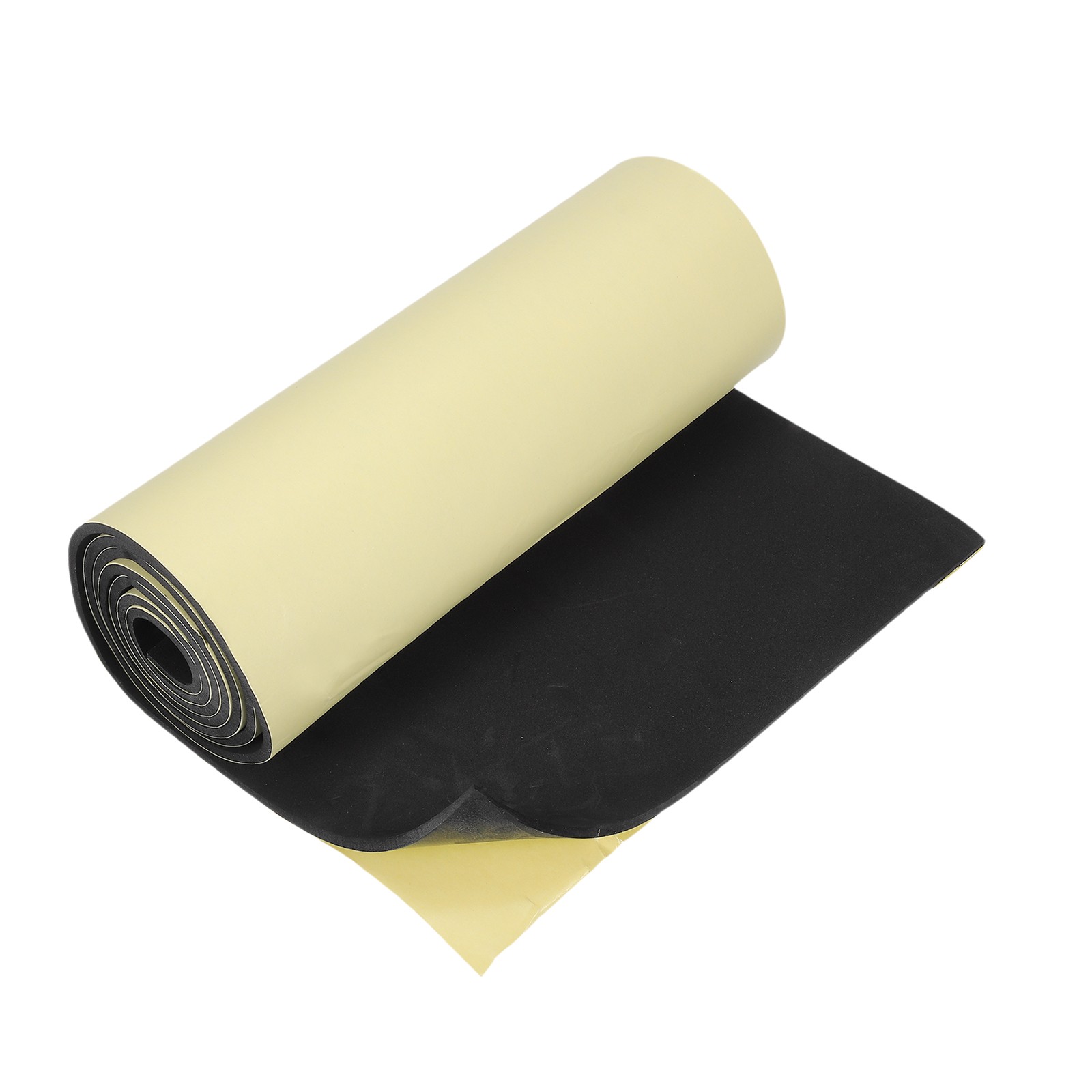 EVA Foam Roll with Adhesive Backing, 5mm 3/16" Thick 78"x13", Black