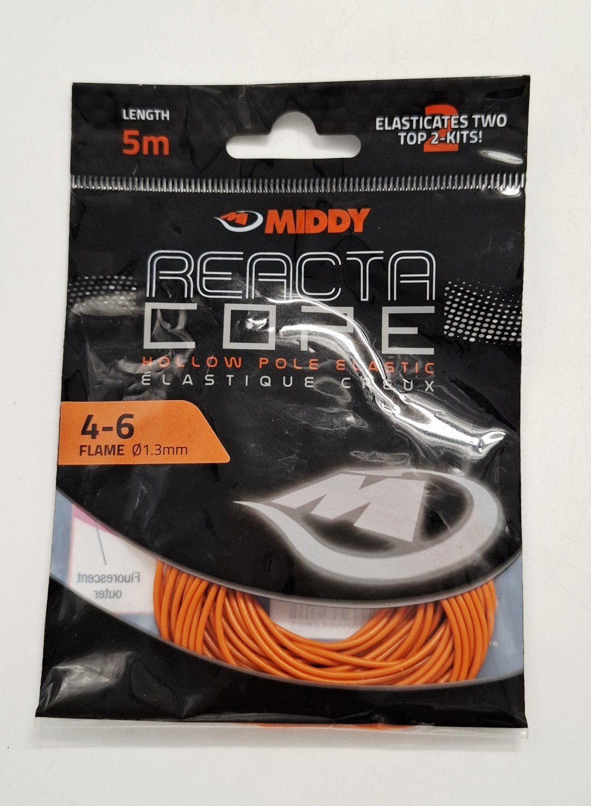 Middy Reacta Core Elastic Pole Fishing Hollow Flame 4-6 5m Coarse