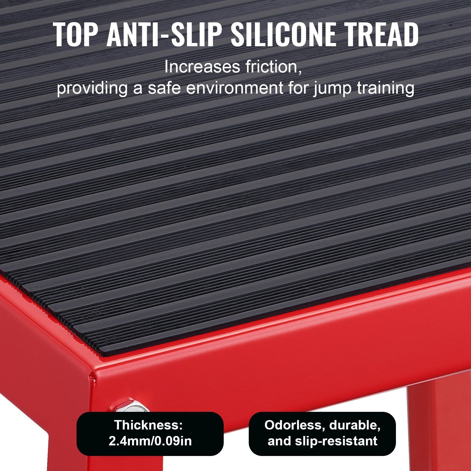 18in Home Gym Plyo Box 500lb Support Powder-Coated Anti-Slip Surface