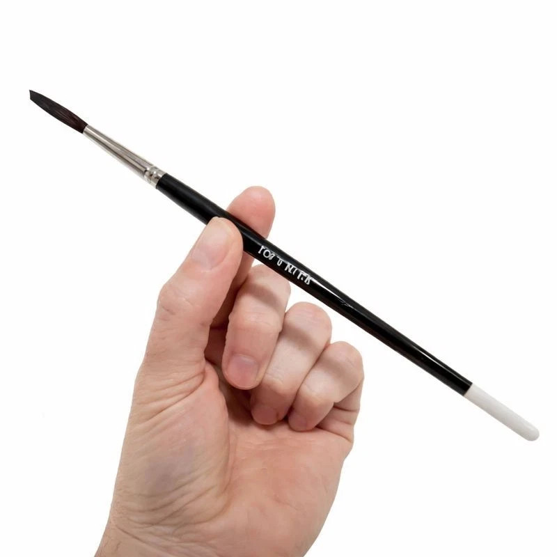 Andrew Mack 169-12 Blue Squirrel Black Synthetic Mix Quill Brush Size 12