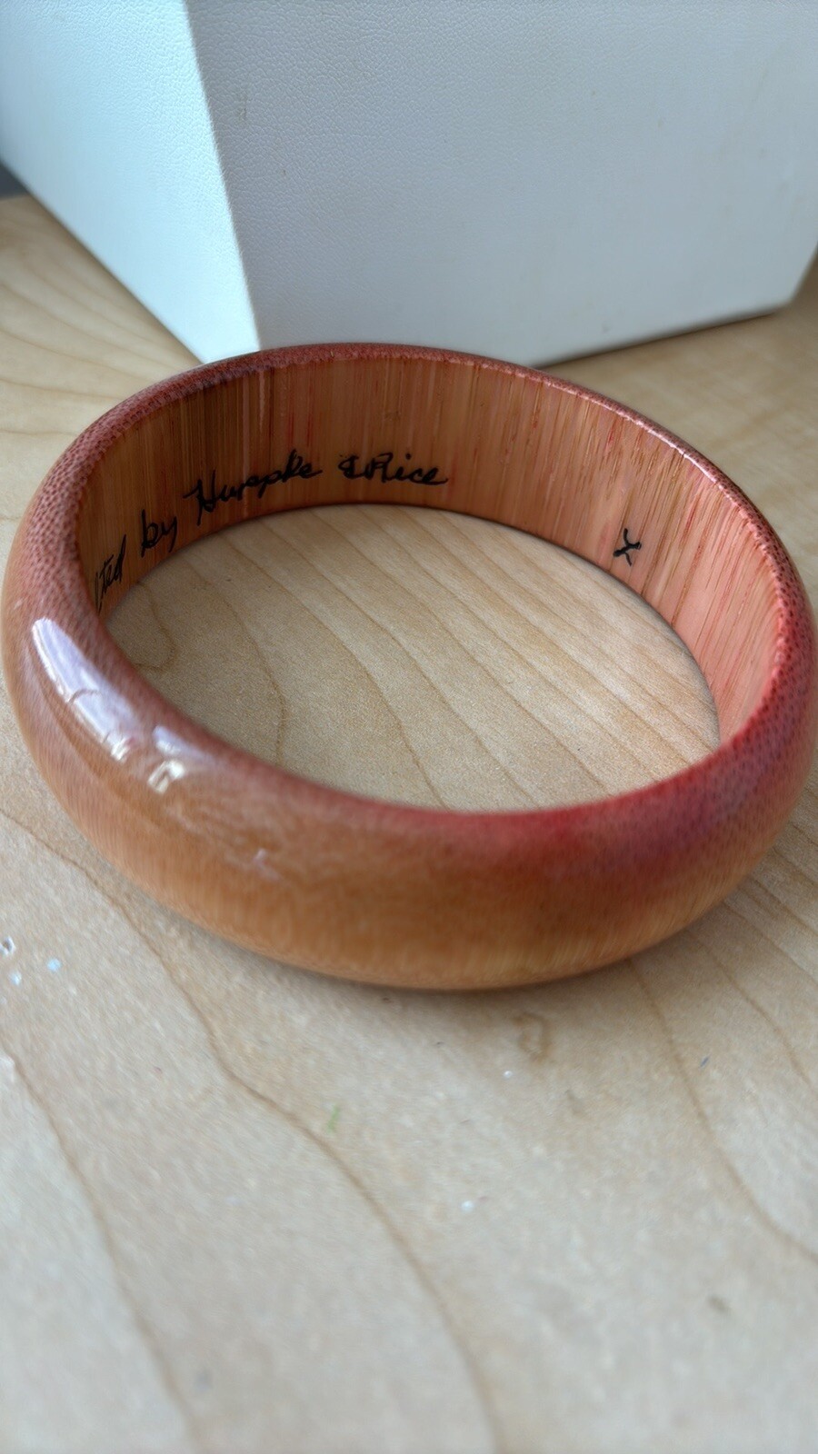 Handcrafted bamboo bangle bracelet/ lightweight/ Huppke & Rice