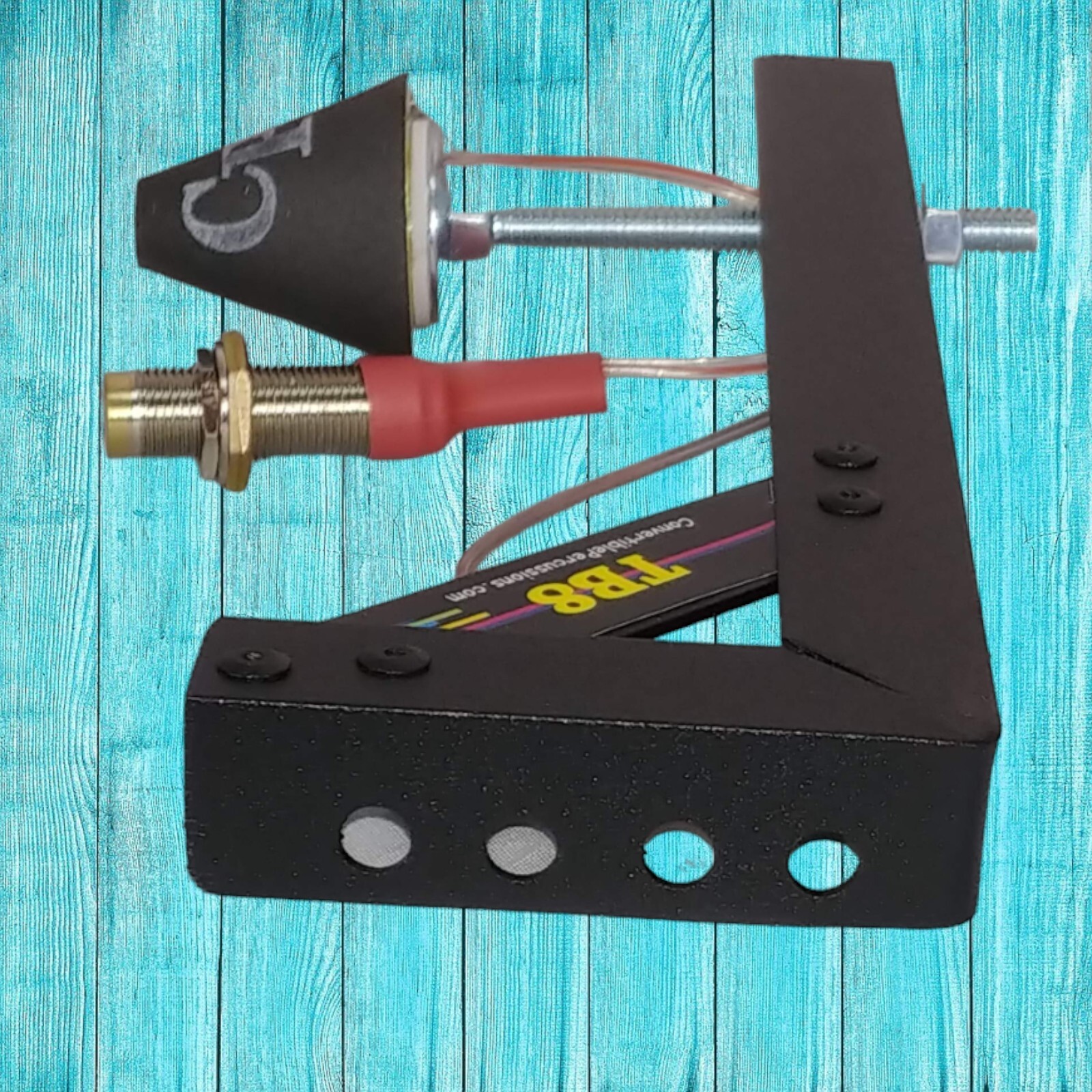 Diy TB8 drum trigger, Black, 1 zone, by Convertible Percussions