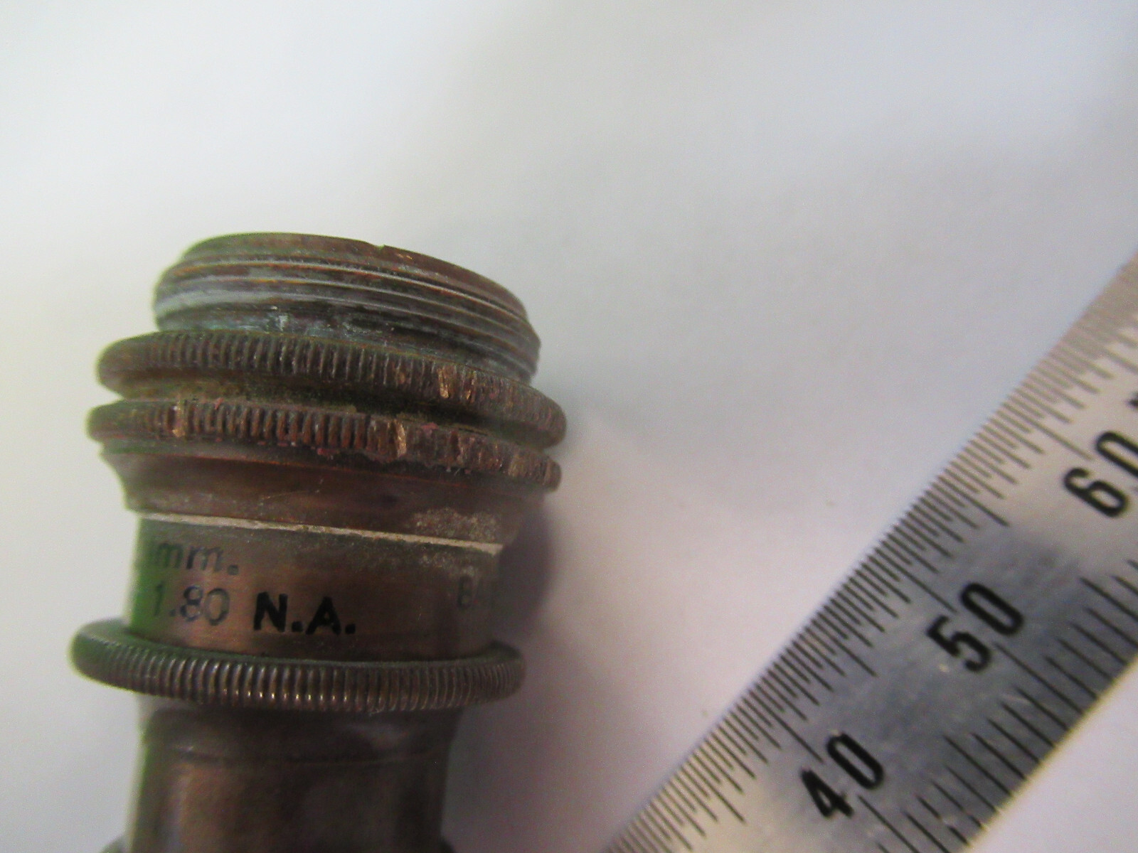 ANTIQUE BRASS OBJECTIVE BAUSCH LOMB OPTICS MICROSCOPE as pictured &z1-a-204