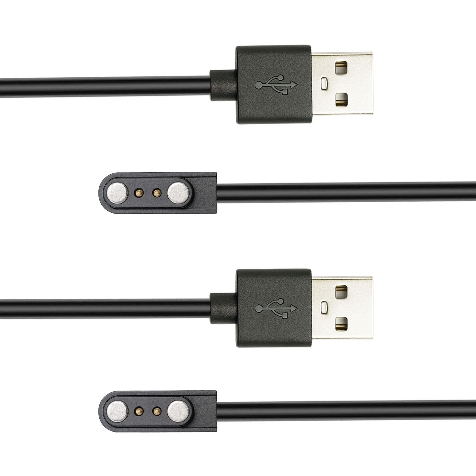 LIQBOYU 2-Pack 3.3FT Smart Watch Charger Magnetic 2Pin USB Charging Cable...