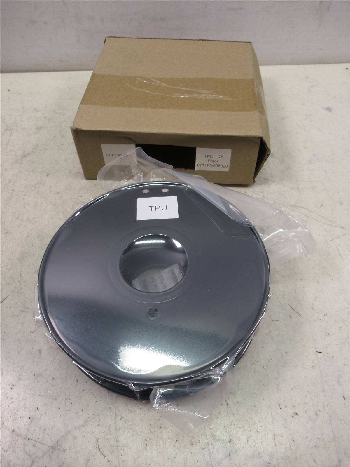 Black TPU Filament 1.75mm 1kg Flexible 3D Printer Printing Spool Vacuum Sealed