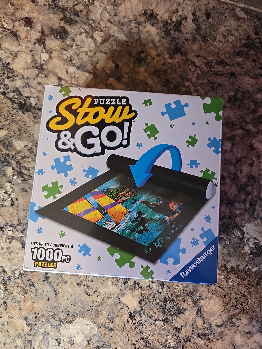 New Ravensburger Puzzle Stow & Go Storage System Roll Up Mat 39x22 in / 1000 Pcs