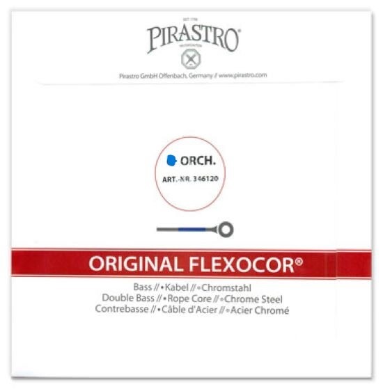 Pirastro Original Flexocor Bass A Strings 3/4 Chrome Wound