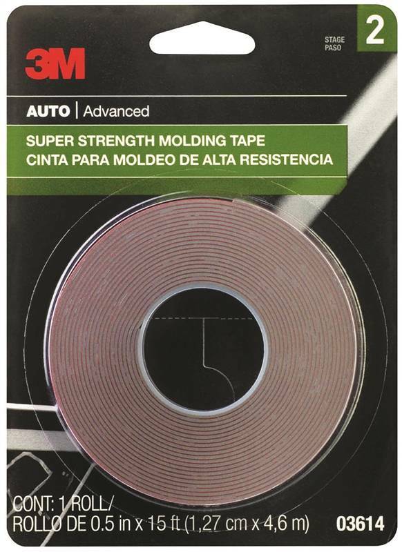 NEW 3M 03614 AUTO SUPER STRENGTH SCOTCH MOUNT 1/2" X 15 ft MOLDING TAPE 4665840