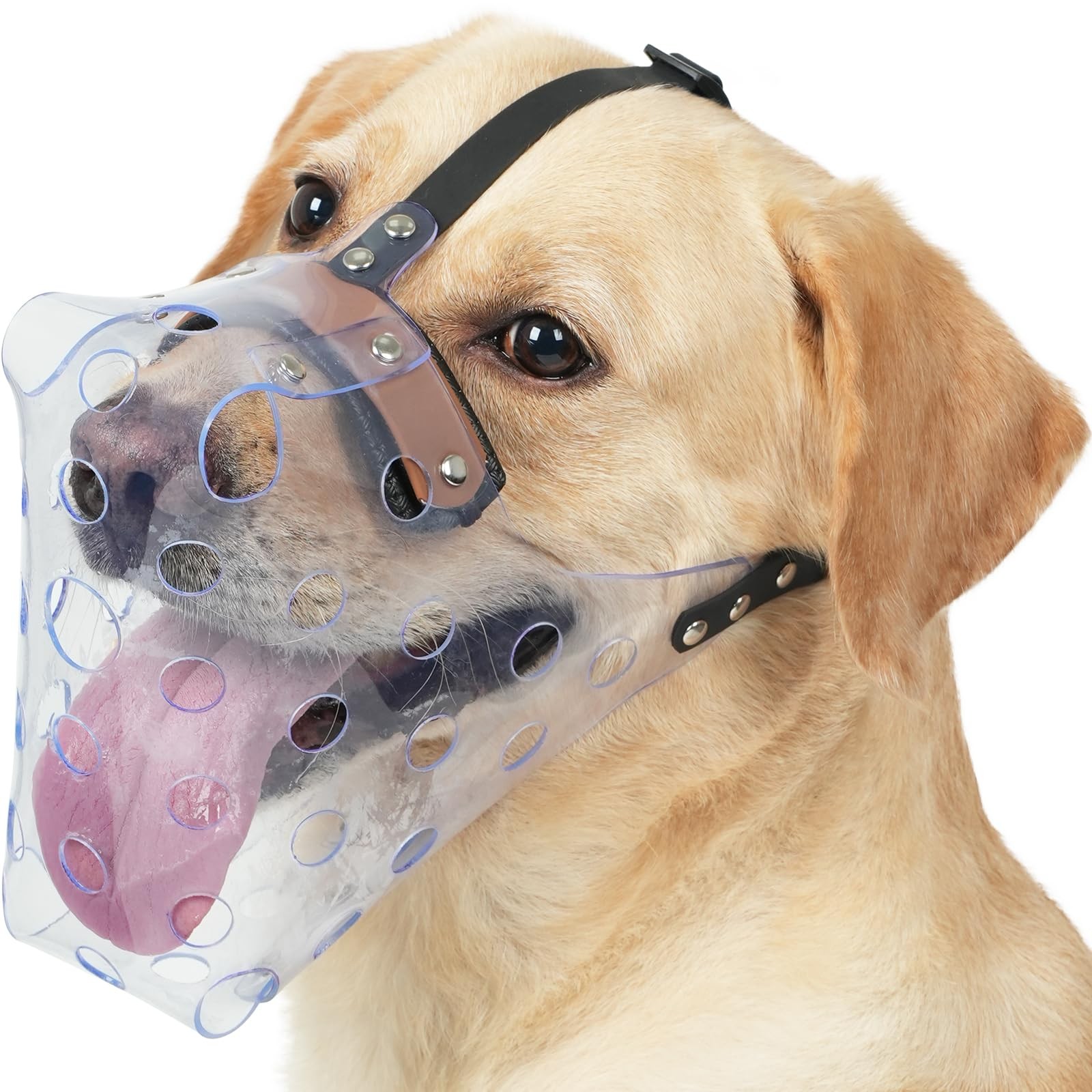 Dog Muzzle, Basket Muzzle for Large Medium Small Dogs, Humane Breathable Cage...