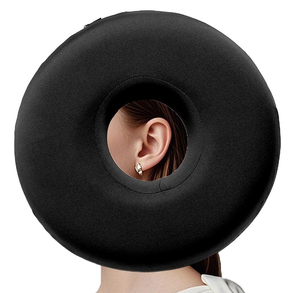 Ear Piercing Pillow Side Sleeper Cushion with Ear Hole for CNH & Ear Pain Relief
