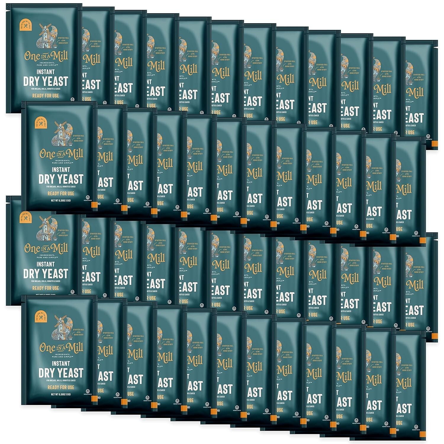 48 Pack Instant Fast Rising Yeast - Perfect for Quick Bread & Dough Recipes