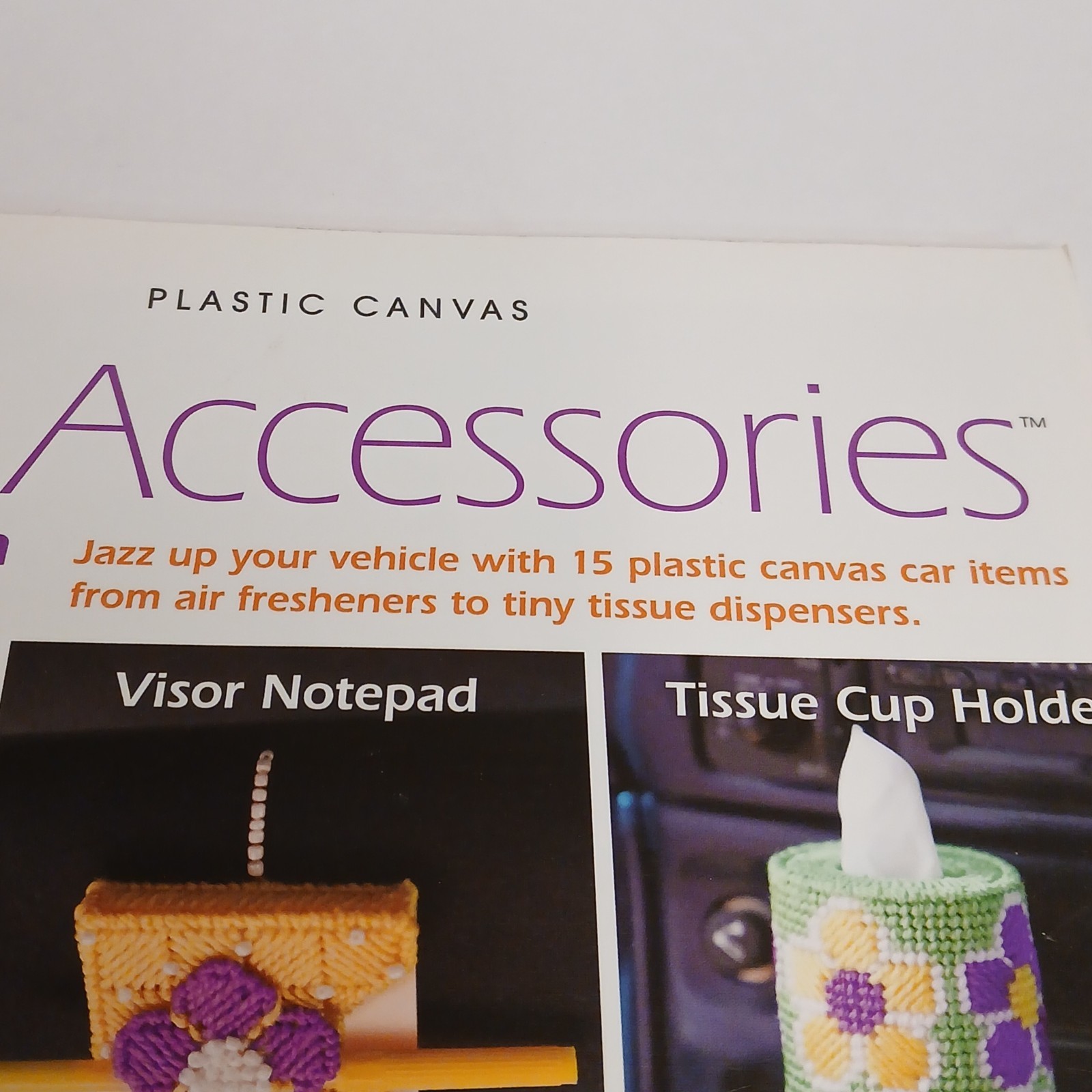 Needlecraft Plastic Canvas Car Accessories Patterns 15 Designs By Debra Arch