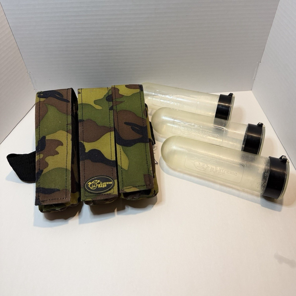 Extreme Rage Camo 3+1 Paintball Pod Harness Pack w/ Belt, Includes 4 Pods