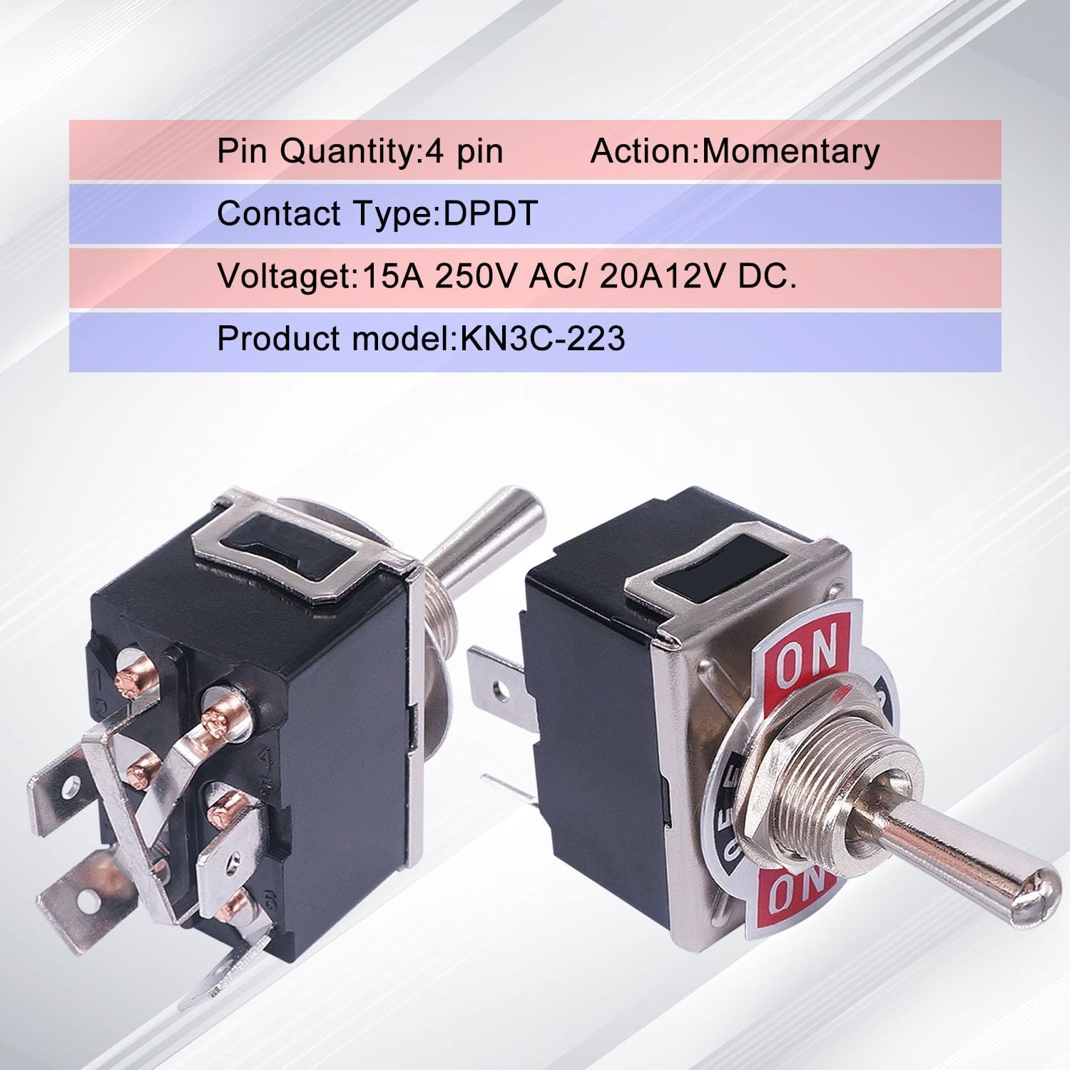 weideer Momentary Reverse Polarity Switch 12V 30A Motor Control RV Jack Switc...