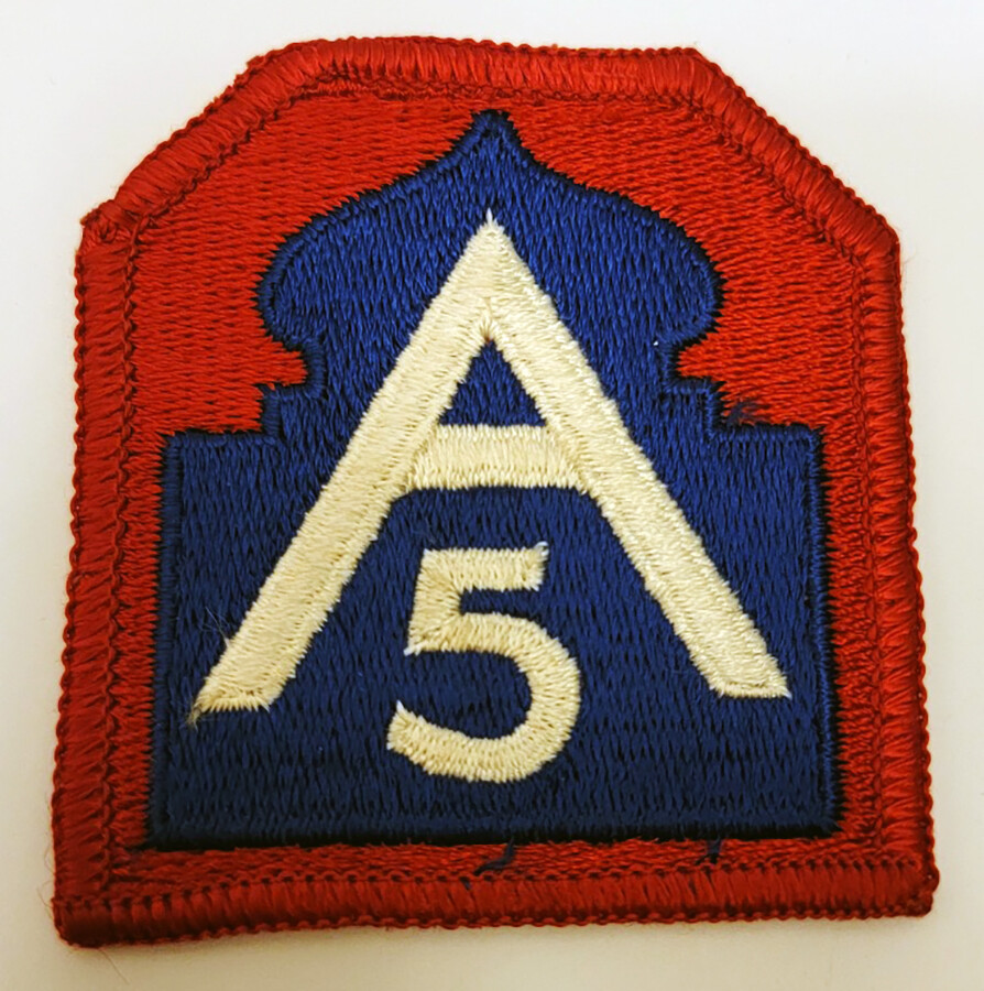 WWII A 5 Military Patch Vintage Size: 2.5" x 2.75"