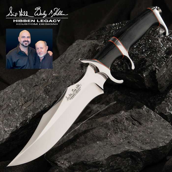 12" Gil Hibben Combat Fighter Knife Wood Tactical with Sheath