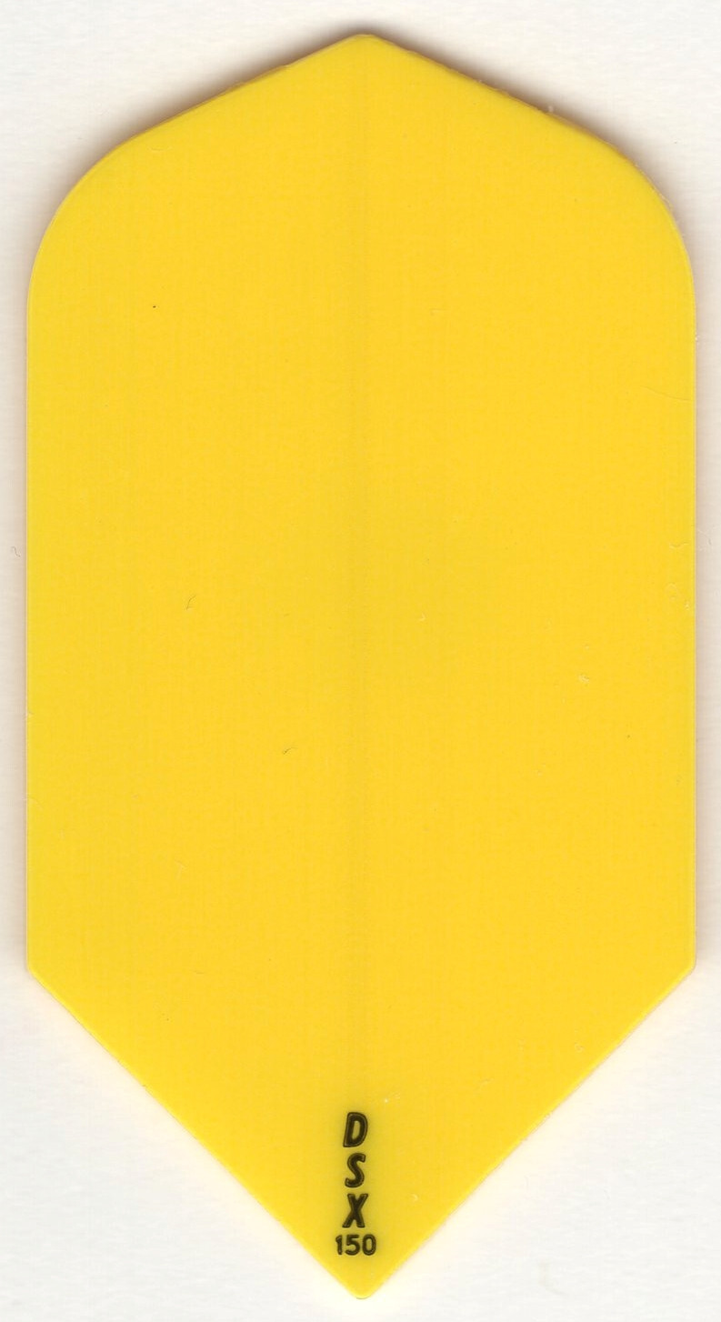 YELLOW DSX 150 MICRONS THICK Slim Dart Flights: 3 per set