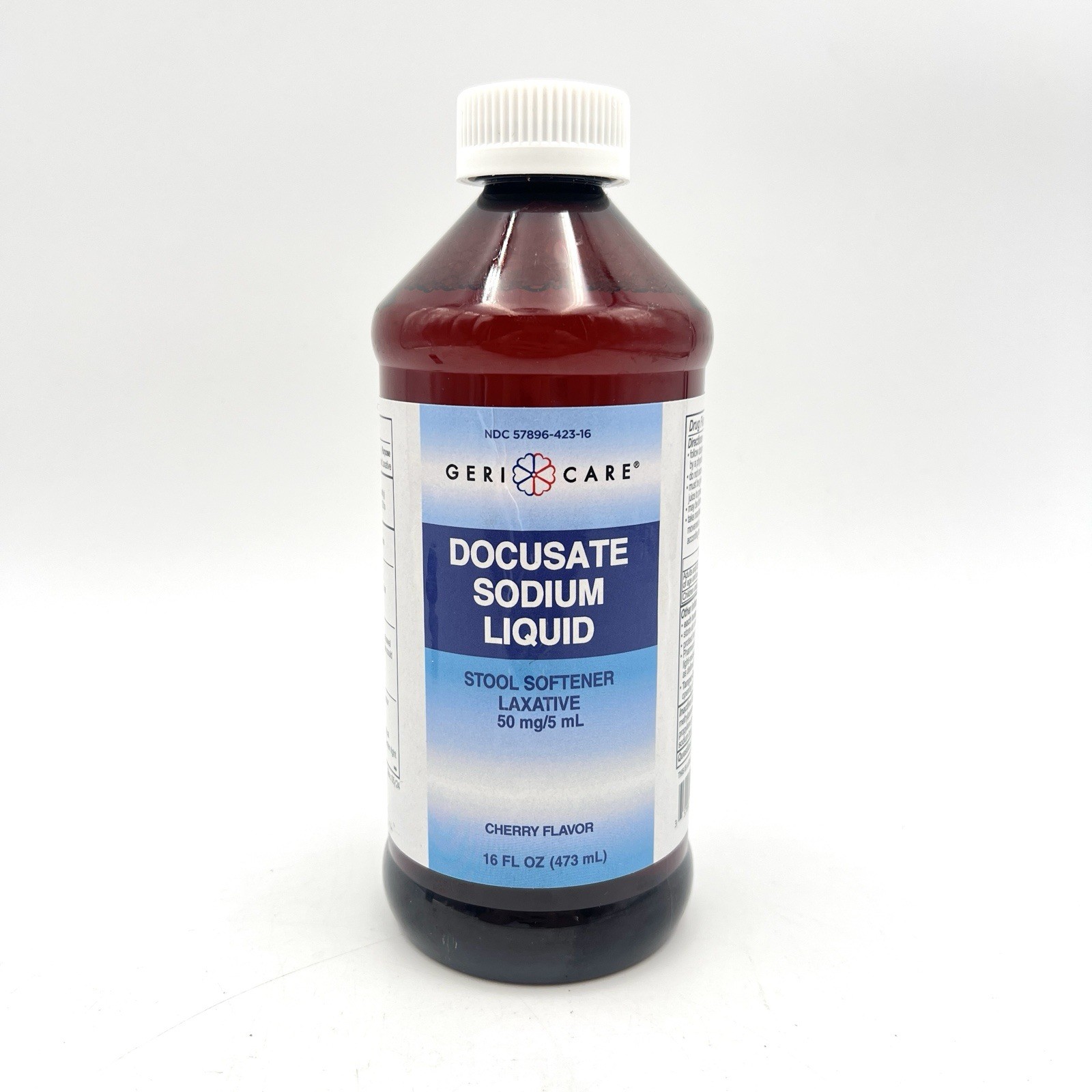 GeriCare Docusate Sodium Stool Softener Laxative Cherry-Flavored (16 fl oz)