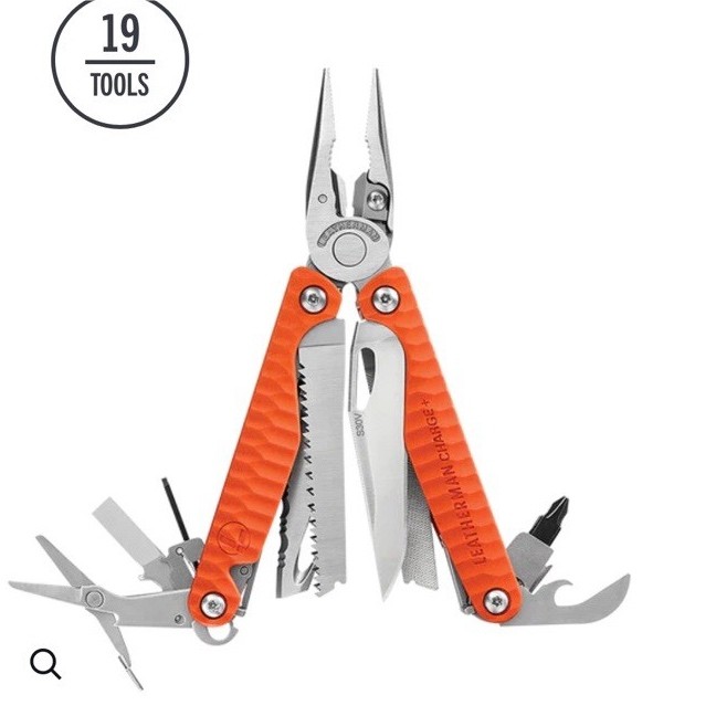 Leatherman Charge+ G10 Multi-Tool, Orange G10 Handle, 19 Tools. Unopened box.