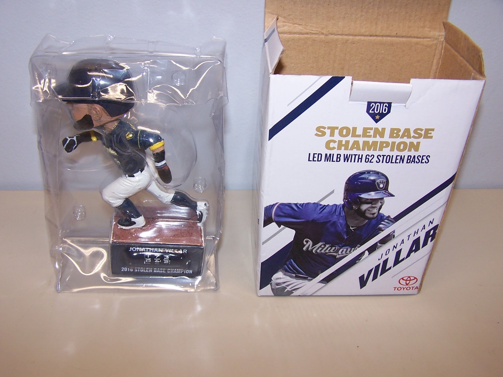 Milwaukee Brewers JONATHAN VILLAR Stolen Base Champion Bobblehead New in Box