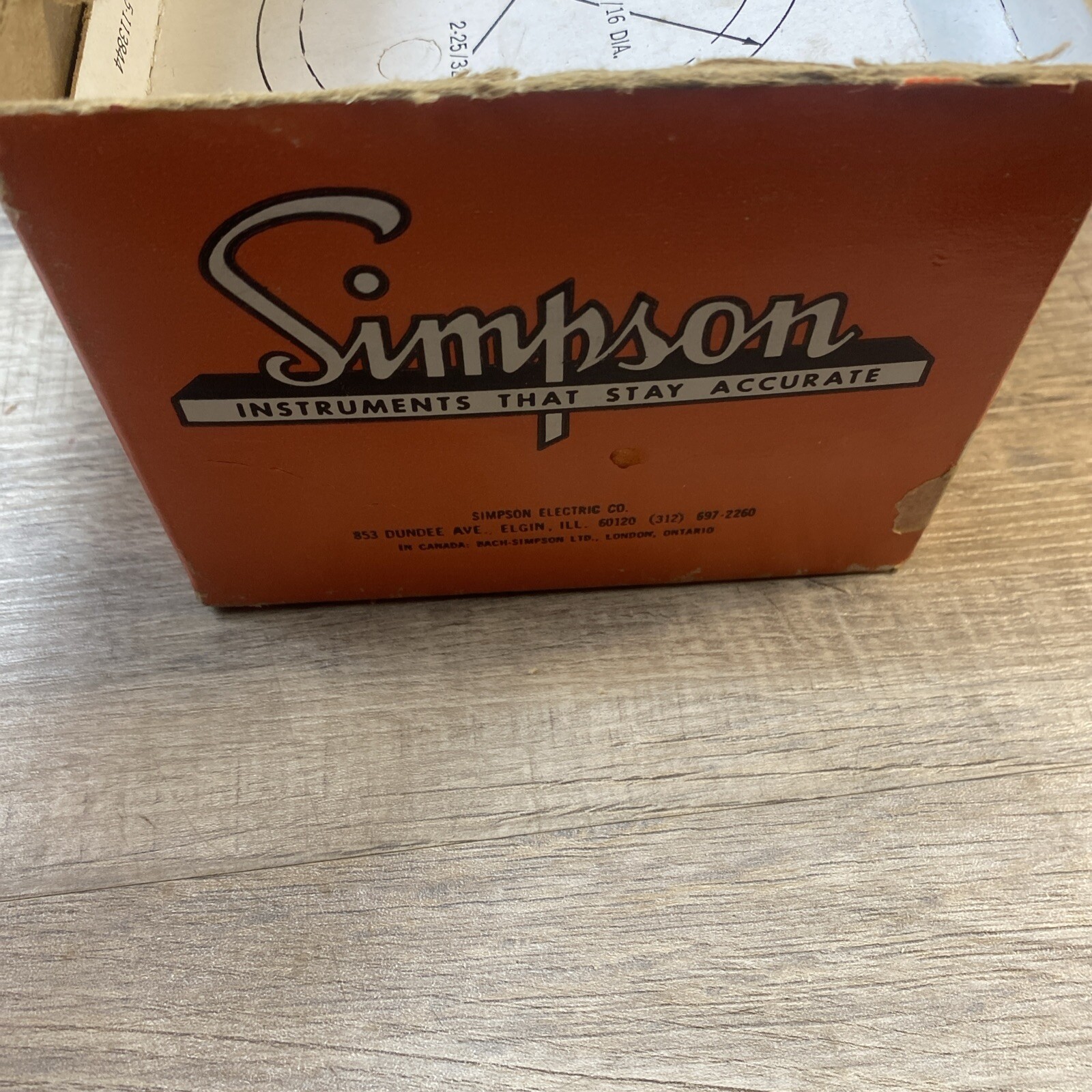 1329 Simpson Panel Meter 0-2 DC Amps (NOS)