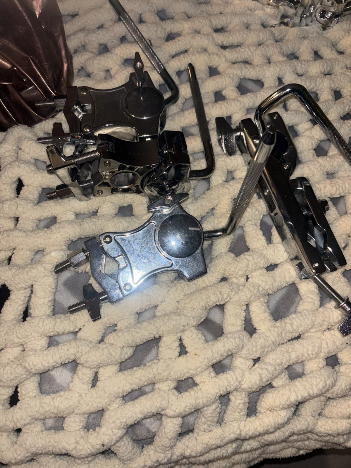 Lot of 4 Ball Clamps For Drums / Tom Holders