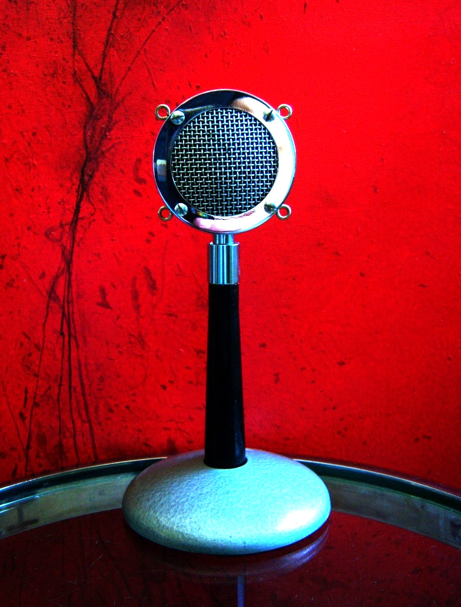 Vintage RARE 1940's Astatic D-104 crystal microphone w E6G desk stand T3 JT30 #2