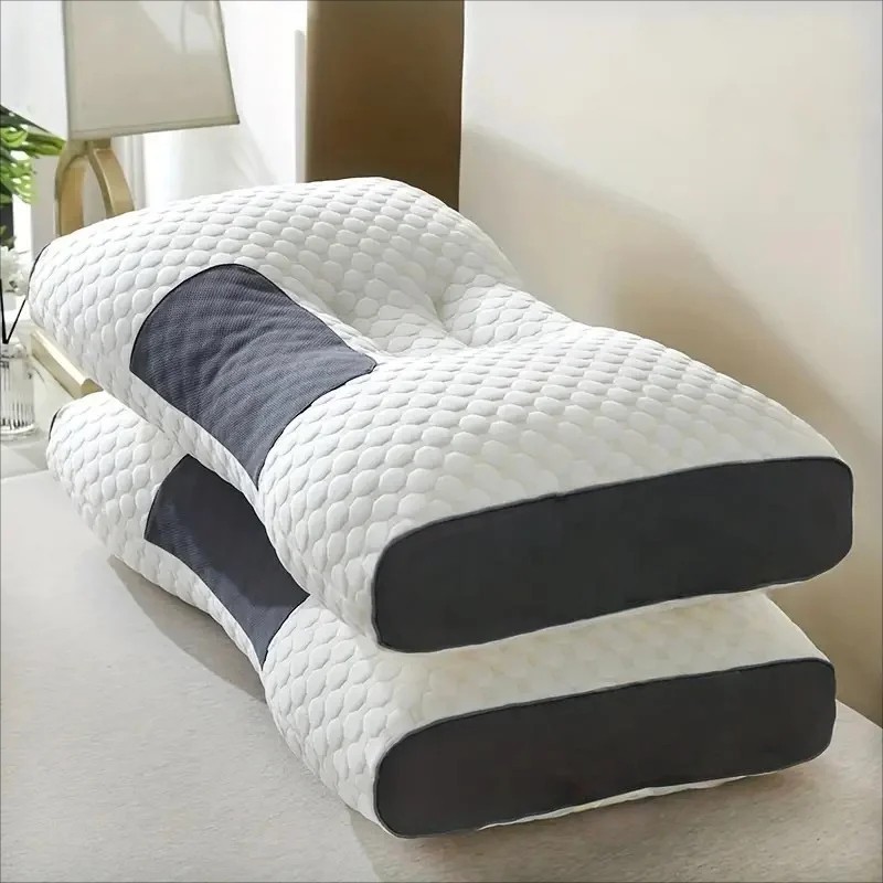 2‑Pack Ergonomic Orthopedic Neck Massage Pillows – Adjustable Sleeping Comfort