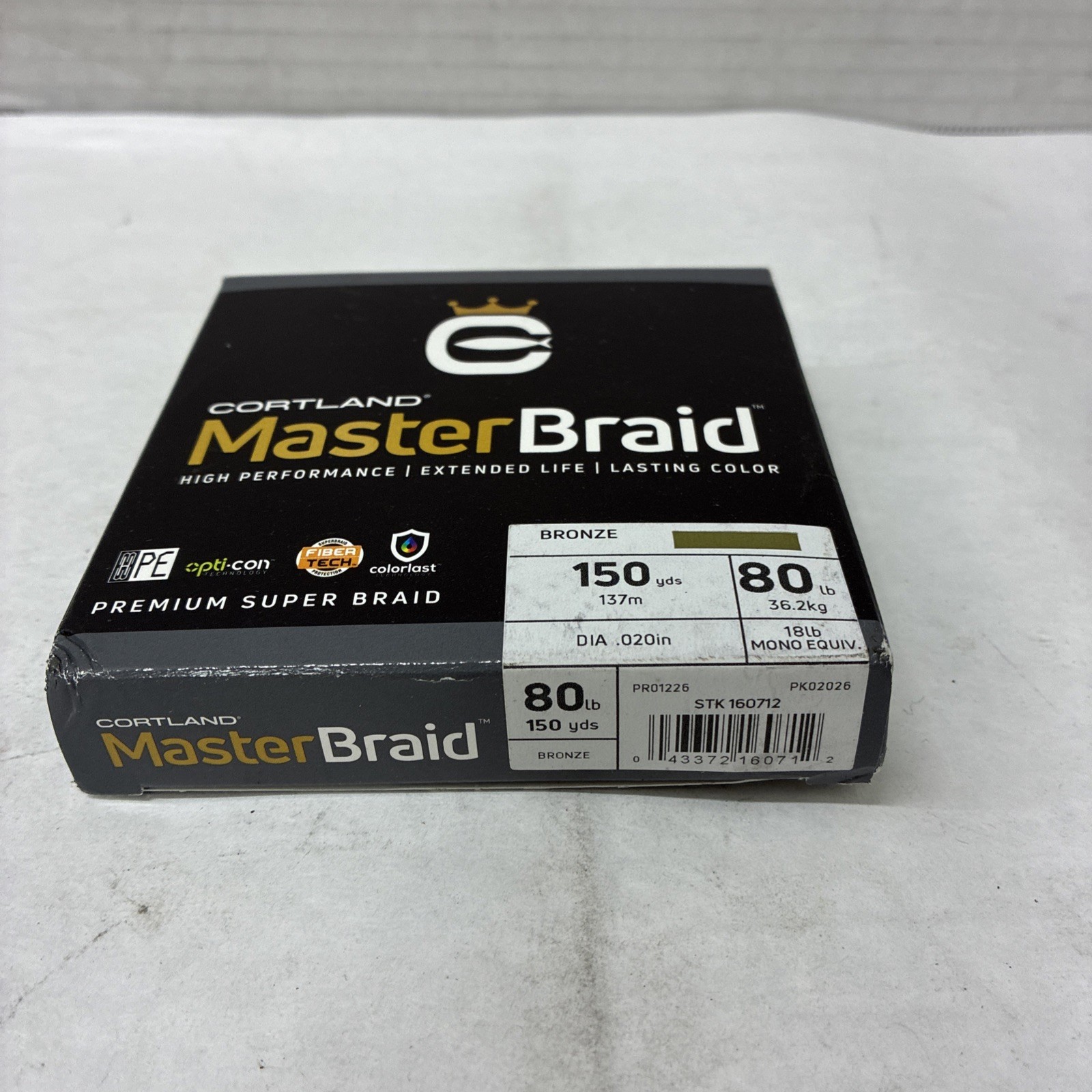 Cortland Master Braid - Bronze 80 Lbs 150 Yds