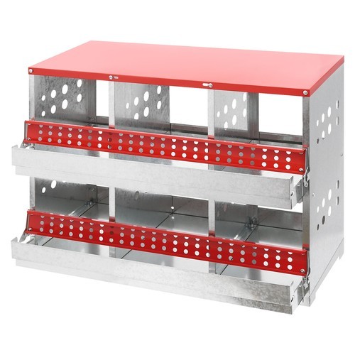 2-Layers 6-Compartments Chicken Nesting Case Chicken Coop Box Nesting Box 50kg